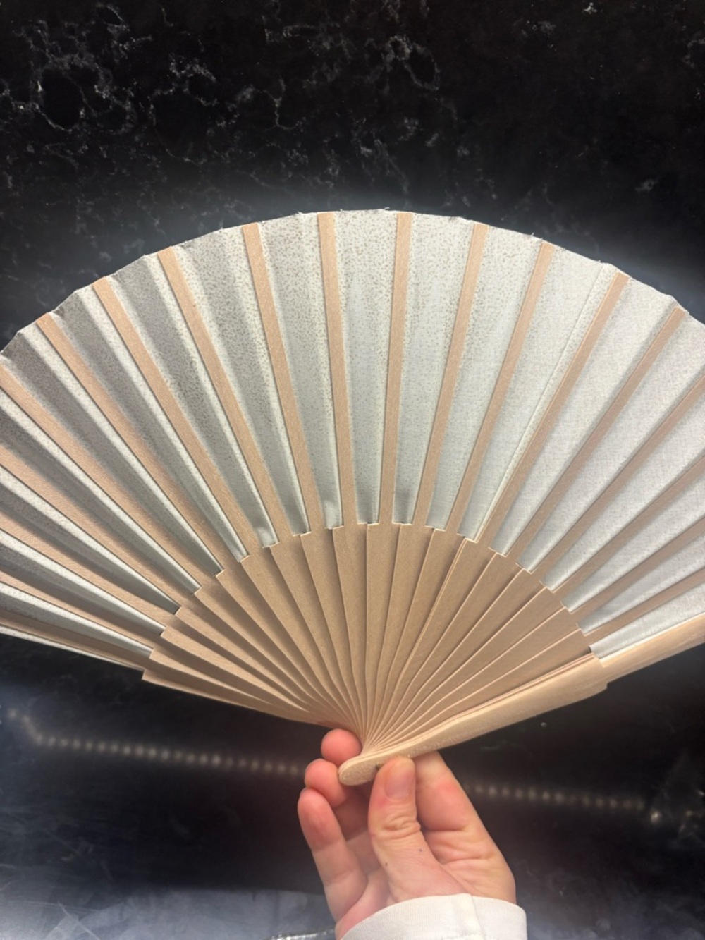 Cartier Cream Drapery Panel with Gold Leopard Fan